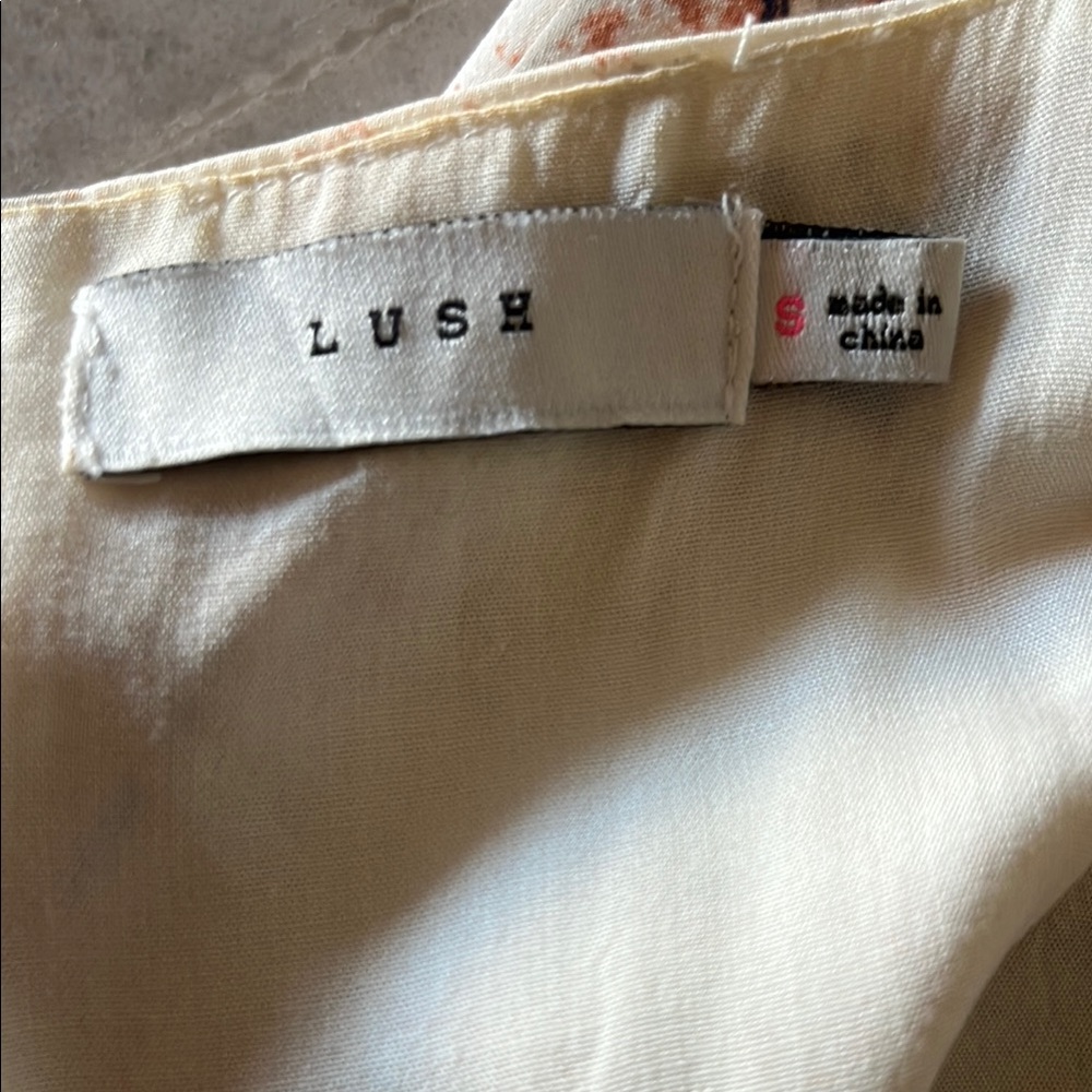 Lush High Low Dress in Cream and Orange - Picture 5 of 5